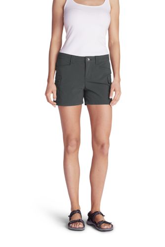 womens grey cargo shorts