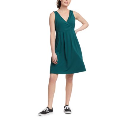 Womens Aster Crossover Dress - Solid