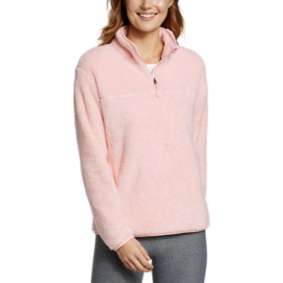 light pink sherpa pullover