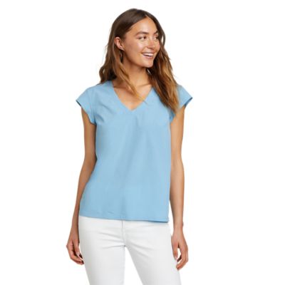 T-shirt Femme Eddie Bauer En Coton/modal, Taille S, Beige - Occasion Très Bon état