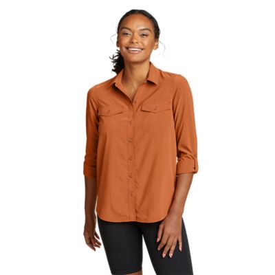 eddie bauer button up shirts womens