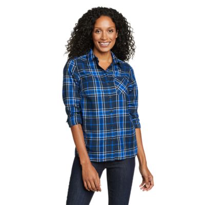 eddie bauer ladies flannel shirts