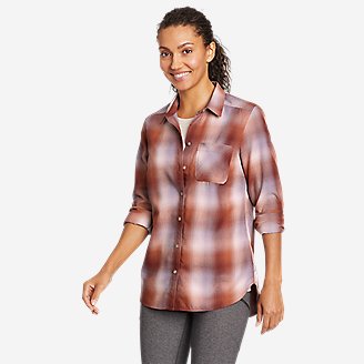 Thumbnail View 1 - Women's Eddie Bauer Expedition Performance Flannel 2.0 Shirt