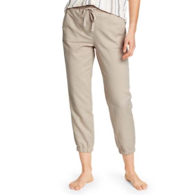 Image of Women's Linen Pull-On Jogger Pants