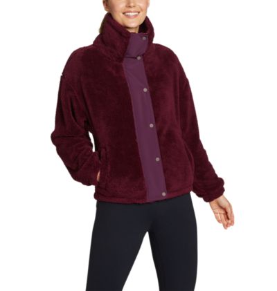 women's snap front fleece jacket