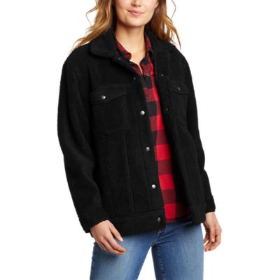 Shearling trucker sale jacket womens