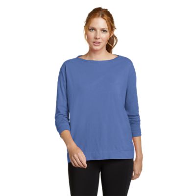 Women's Tempo Light Long-Sleeve Boat-Neck T-Shirt