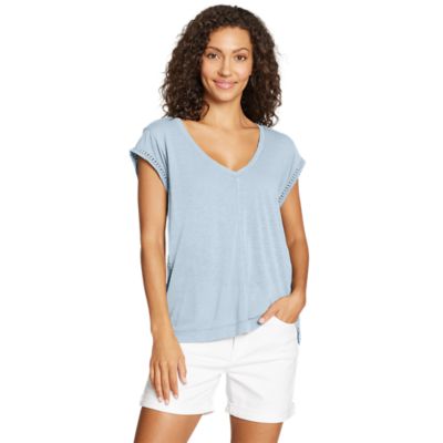 Image of Women's Gate Check V-Neck - Crochet