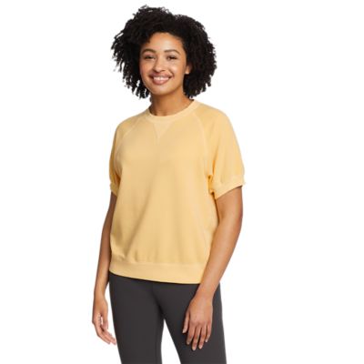 Short sleeve sweatshirt on sale womens