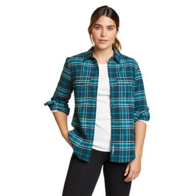Eddie Bauer Women's Expedition Pro Long-Sleeve Flannel Shirt. 1