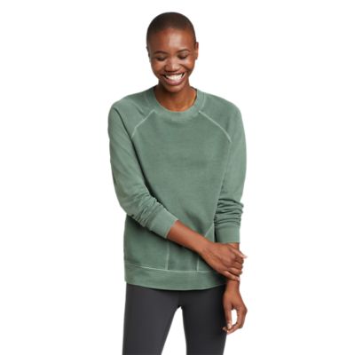 Women's Mineral Wash Terry Crew Sweatshirt | Eddie Bauer