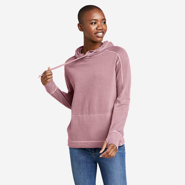 Women's Mineral Wash Terry Hoodie large version