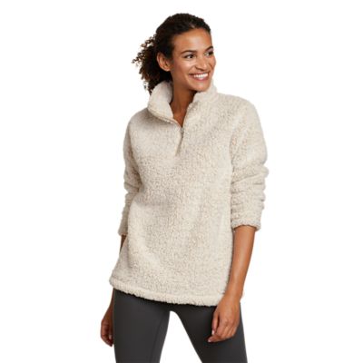 Women's plush fleece clearance pullover