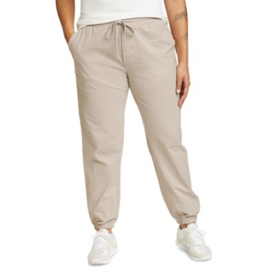 White on sale twill joggers