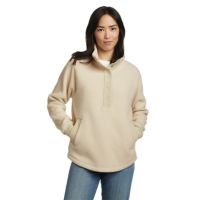 Mock neck best sale fleece pullover