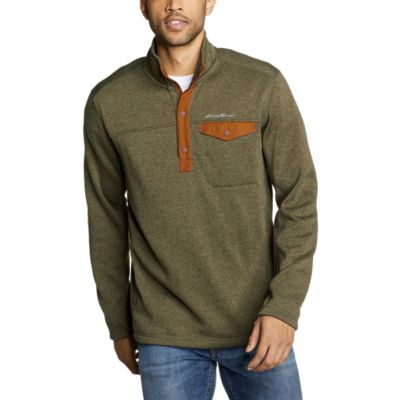 eddie bauer radiator fleece snap front pullover