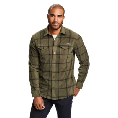 Mens micro fleece shop button up shirts