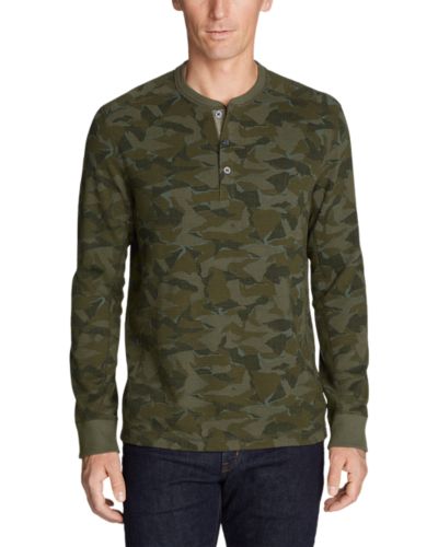 Image of Men's Eddie's Favorite Thermal Henley - Printed