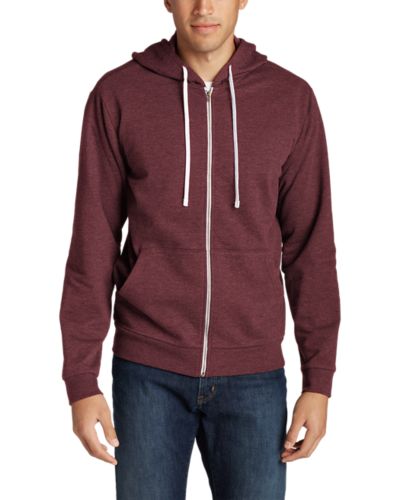 maroon zip up hoodie mens