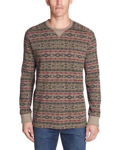 Men's Thermal Longsleeve Crew Print Eddie Bauer