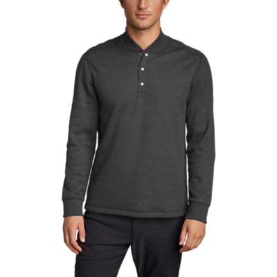 fleece lined henley shirt