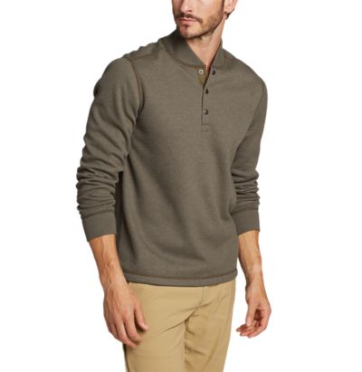 Eddie Bauer Thermal Henley Shirt - Long Sleeve - Save 79%