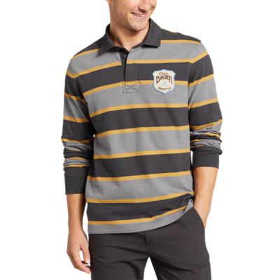 Polo Rugby en Jersey Manches Longues, Homme Stature Standard