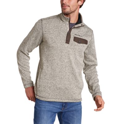 eddie bauer radiator fleece snap front pullover