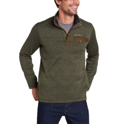 eddie bauer radiator fleece snap front pullover