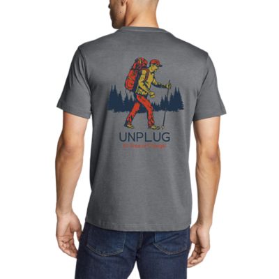 Men's Graphic Tshirt Unplug Outdoors Eddie Bauer