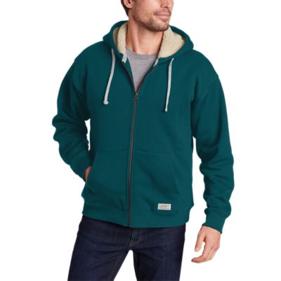 zip up fleece lined hoodie