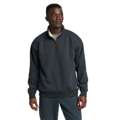 Eddie Bauer Suéter de forro polar para hombre, estilo de sudadera con  cremallera de 1/4, suéter de invierno con cremallera de un cuarto para  hombre