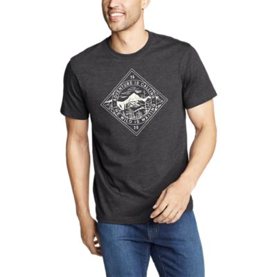 Eddie Bauer “Adventure Is Calling” Gray T-Shirt