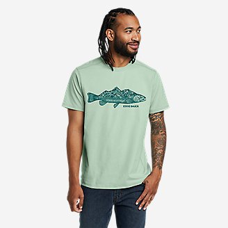 Thumbnail View 1 - Men's EB Mountain Fish Graphic T-Shirt