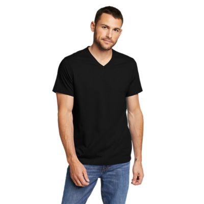 Men's Legend Wash 100% Cotton Short-sleeve V-neck T-shirt | Eddie Bauer image.