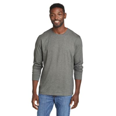 Men's Legend Wash 100% Cotton Long-sleeve Classic T-shirt | Eddie