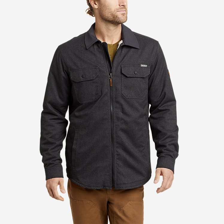 Men's Eddie's Favorite Faux Shearling-lined Flannel Shirt Jacket