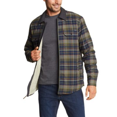 Men's Eddie's Favorite Flannel Sherpa-lined Shirt Jacket | Eddie Bauer