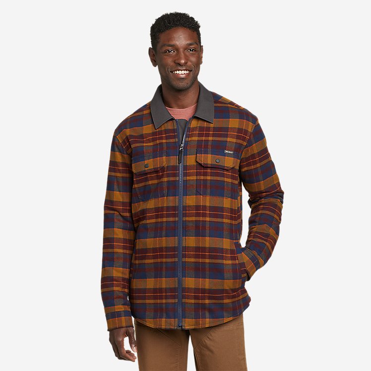 Men's Eddie's Favorite Faux Shearling-Lined Flannel Shirt Jacket
