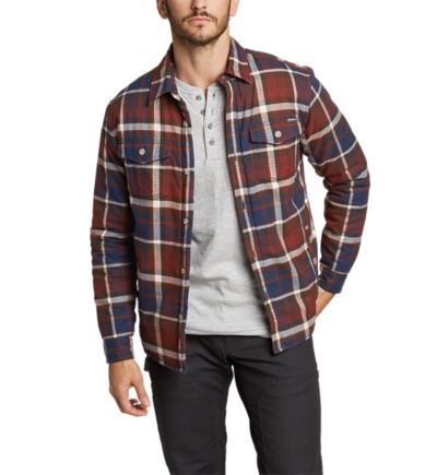 Men's Eddie's Favorite Flannel Insulated Shirt Jacket | Eddie Bauer