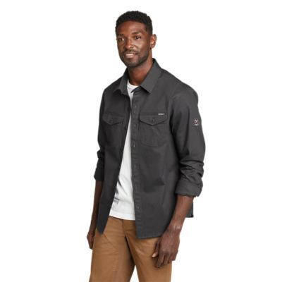 Eddie Bauer Fleece-Lined Flannel Shirt Jacket - Insulated - Save 56%