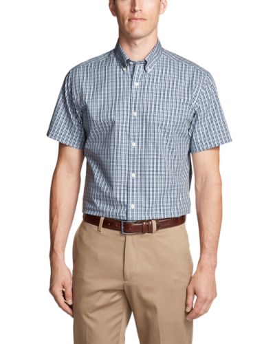 Men's Wrinklefree Relaxed Fit Shortsleeve Pinpoint Oxford Shirt