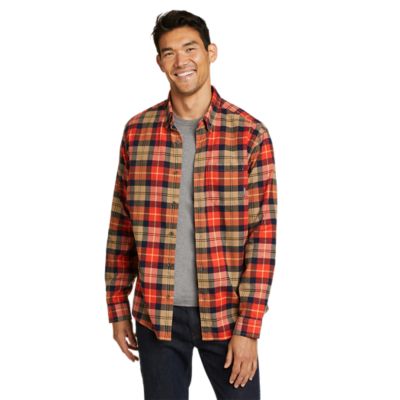 man in flannel shirt