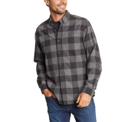 Nicelly Mens Fall Winter Flannel Warm Relaxed-Fit Thick Plaid Casual Dress Shirt 