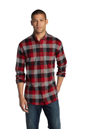 slim fit flannel mens