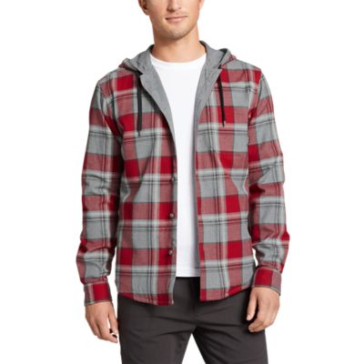 flannel with hoodie under