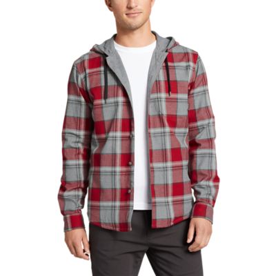 red flannel hoodie mens