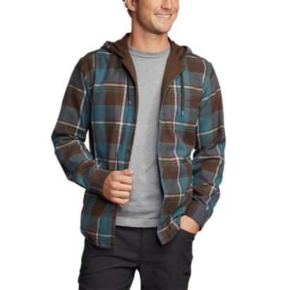 eddie bauer hooded flannel