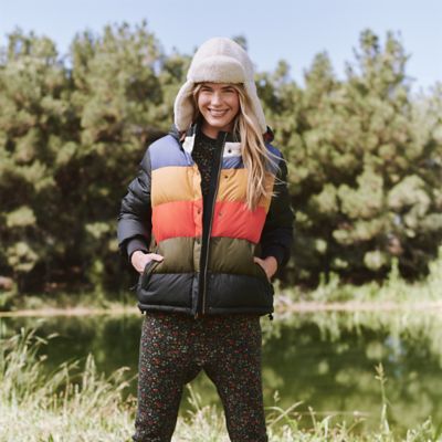 Women's The Great. + Eddie Bauer The Stripe Down Puffer Eddie Bauer