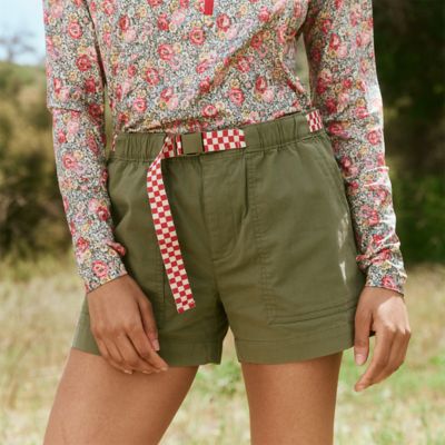 Eddie Bauer Travex Femmes 10 Beige Tissu Stretch Short